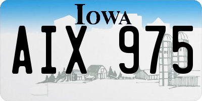 IA license plate AIX975