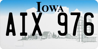 IA license plate AIX976