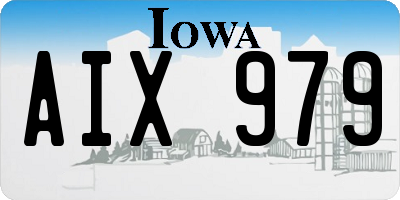 IA license plate AIX979