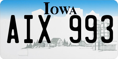 IA license plate AIX993