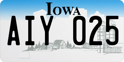 IA license plate AIY025