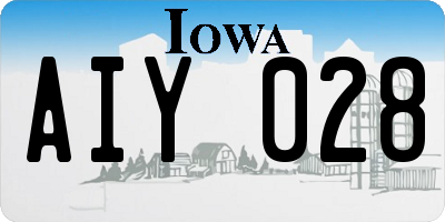IA license plate AIY028