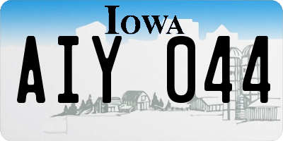 IA license plate AIY044
