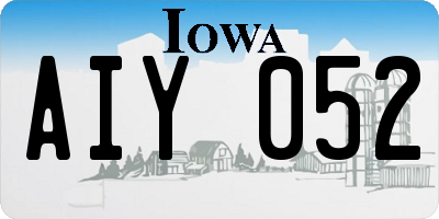 IA license plate AIY052
