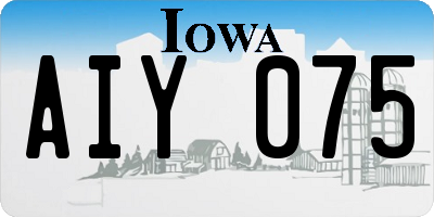 IA license plate AIY075