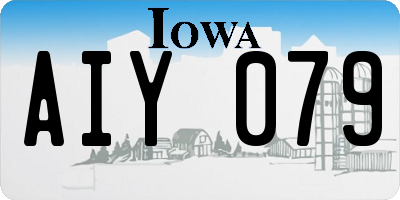 IA license plate AIY079