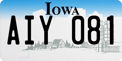 IA license plate AIY081