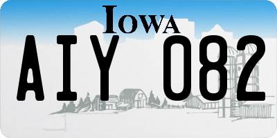 IA license plate AIY082