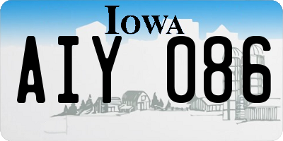IA license plate AIY086