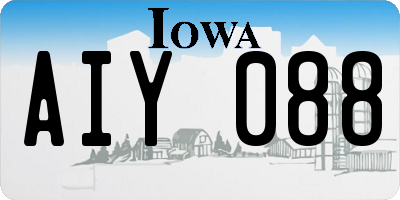 IA license plate AIY088