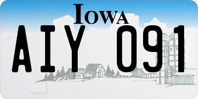 IA license plate AIY091