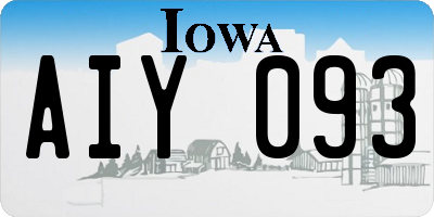 IA license plate AIY093