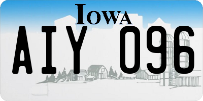 IA license plate AIY096