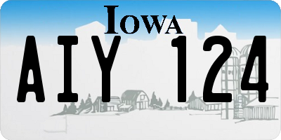 IA license plate AIY124