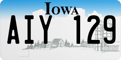 IA license plate AIY129