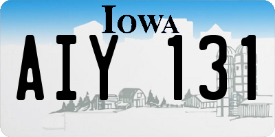 IA license plate AIY131