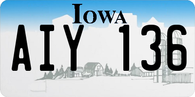 IA license plate AIY136