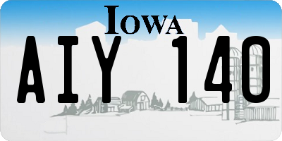 IA license plate AIY140