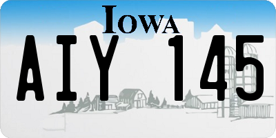 IA license plate AIY145