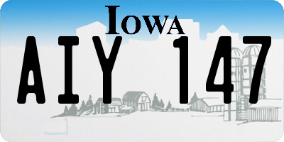 IA license plate AIY147