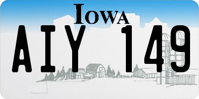 IA license plate AIY149