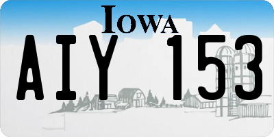 IA license plate AIY153