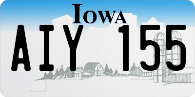 IA license plate AIY155