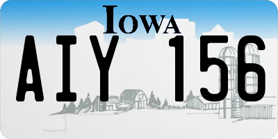 IA license plate AIY156
