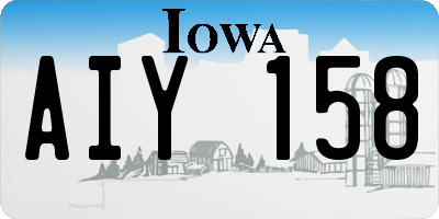 IA license plate AIY158