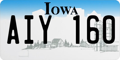 IA license plate AIY160