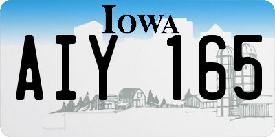 IA license plate AIY165