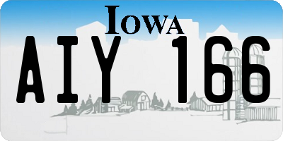 IA license plate AIY166