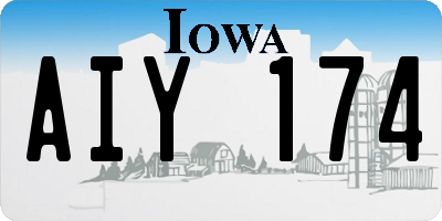 IA license plate AIY174