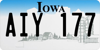 IA license plate AIY177