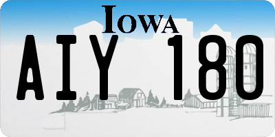 IA license plate AIY180