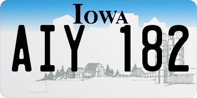IA license plate AIY182