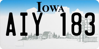 IA license plate AIY183