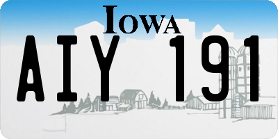IA license plate AIY191