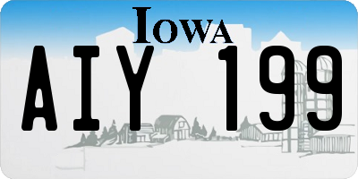 IA license plate AIY199