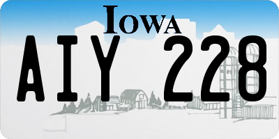 IA license plate AIY228