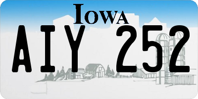 IA license plate AIY252