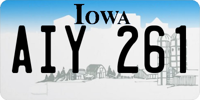 IA license plate AIY261