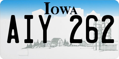 IA license plate AIY262