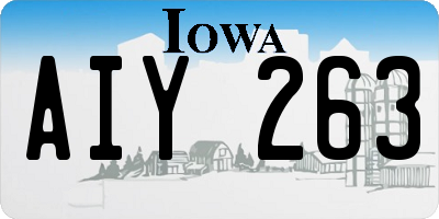 IA license plate AIY263