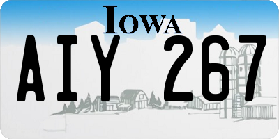 IA license plate AIY267