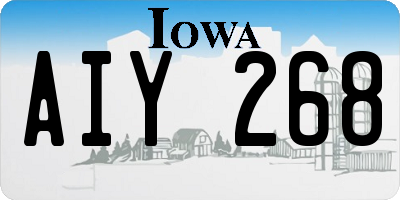 IA license plate AIY268