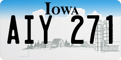 IA license plate AIY271