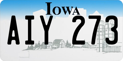 IA license plate AIY273