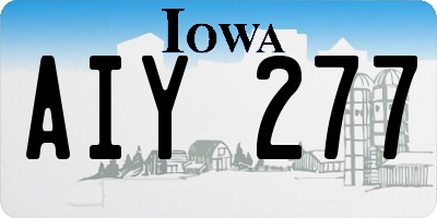IA license plate AIY277