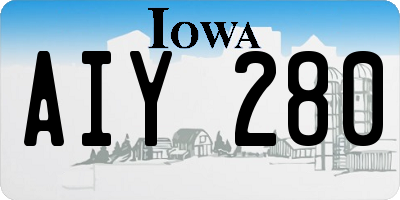 IA license plate AIY280